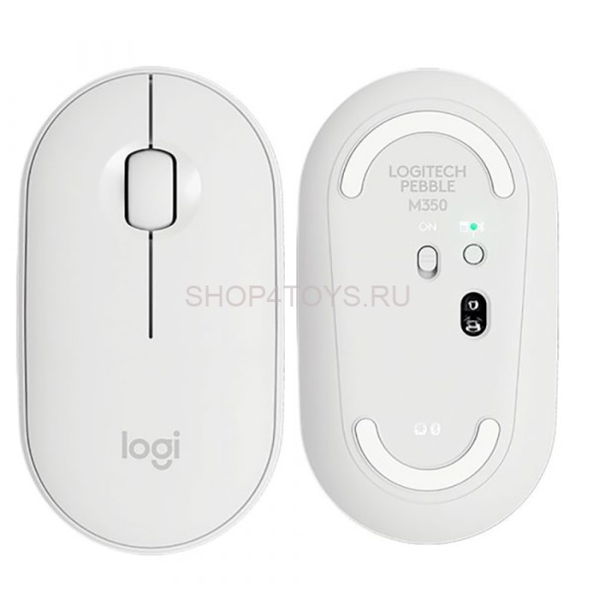 Беспроводная компактная мышь Logitech Pebble M350 White - 910-005541 Беспроводная компактная мышь Logitech Pebble M350 White - 910-005541