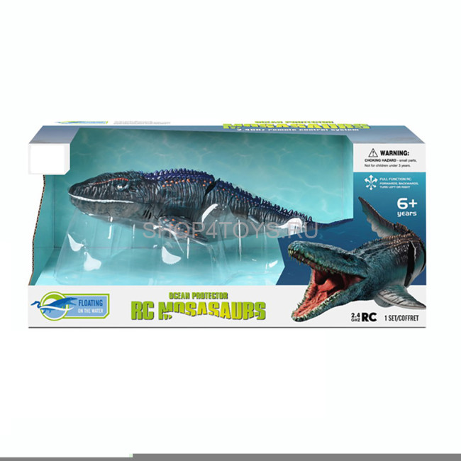 Радиоуправляемый динозавр Мозазавр (плавает в воде, черный, акб) - D03-BLACK