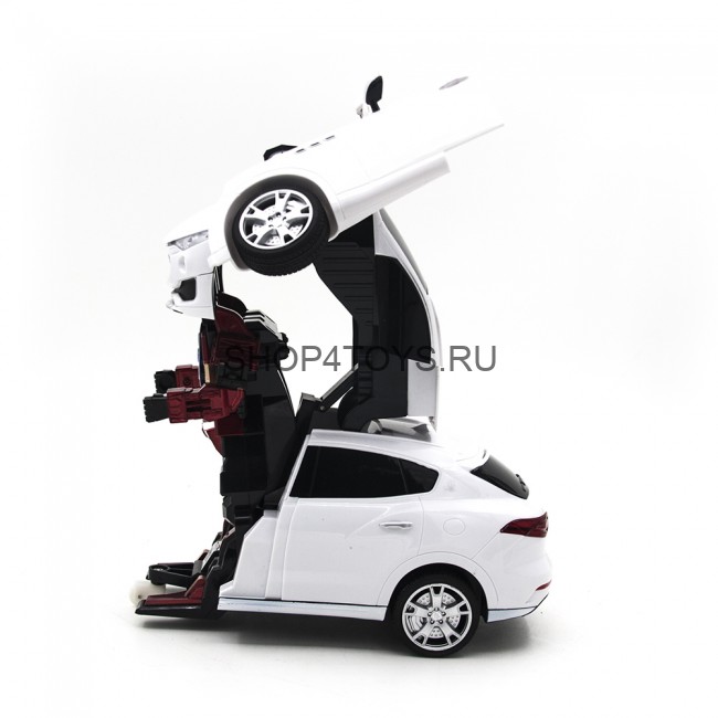 Радиоуправляемый трансформер Maserati Levante White 1:14 (стреляет присосками) - MZ-2392PF-W Радиоуправляемый трансформер Maserati Levante White 1:14 (стреляет присосками) - MZ-2392PF-W