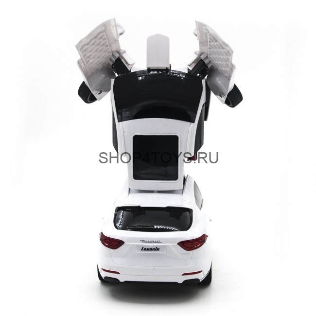 Радиоуправляемый трансформер Maserati Levante White 1:14 (стреляет присосками) - MZ-2392PF-W Радиоуправляемый трансформер Maserati Levante White 1:14 (стреляет присосками) - MZ-2392PF-W