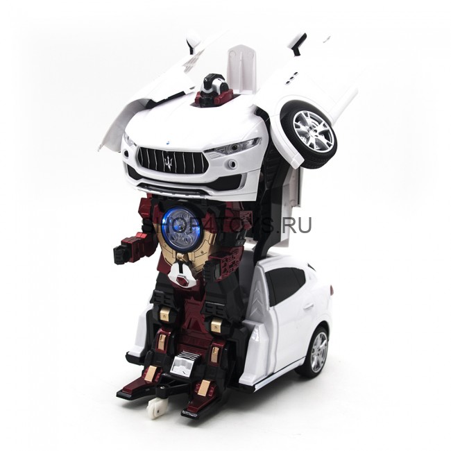 Радиоуправляемый трансформер Maserati Levante White 1:14 (стреляет присосками) - MZ-2392PF-W Радиоуправляемый трансформер Maserati Levante White 1:14 (стреляет присосками) - MZ-2392PF-W