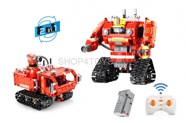 Радиоуправляемый конструктор CADA 2 в 1 пожарный робот-трансформер (538 деталей) - C51048W Радиоуправляемый конструктор CADA 2 в 1 пожарный робот-трансформер (538 деталей) - C51048W
