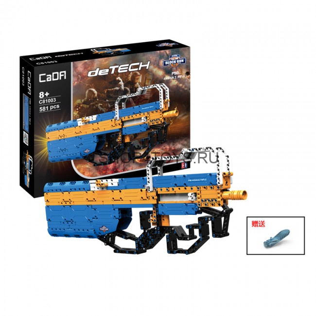 Конструктор Double E Cada Technics, пистолет-пулемет P90, 581 деталь - C81003W Конструктор Double E Cada Technics, пистолет-пулемет P90, 581 деталь - C81003W