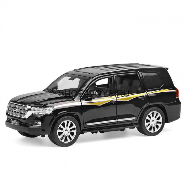 Металлическая модель Toyota Land Cruiser Black 1:24 (свет, звук, инерция) - M923V Металлическая модель Toyota Land Cruiser Black 1:24 (свет, звук, инерция) - M923V