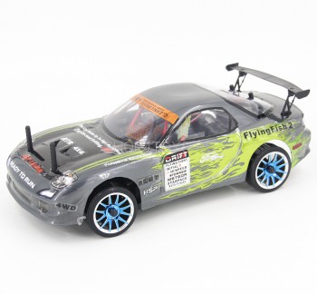 Радиоуправляемый автомобиль для дрифта HSP Flying Fish 2 - 1:16 4WD - 94163T3-16378 - 2.4G Полностью готовая к эксплуатации полноприводная  автомодель для дрифта HSP с электродвигателем серии 380 со светодиодной подсветкой