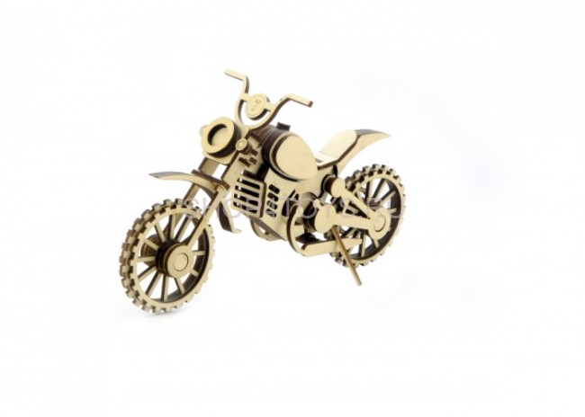 Конструктор 3D деревянный подвижный Lemmo Мотоцикл Кросс - МЦ-4 Конструктор 3D деревянный подвижный Lemmo Мотоцикл Кросс - МЦ-4
