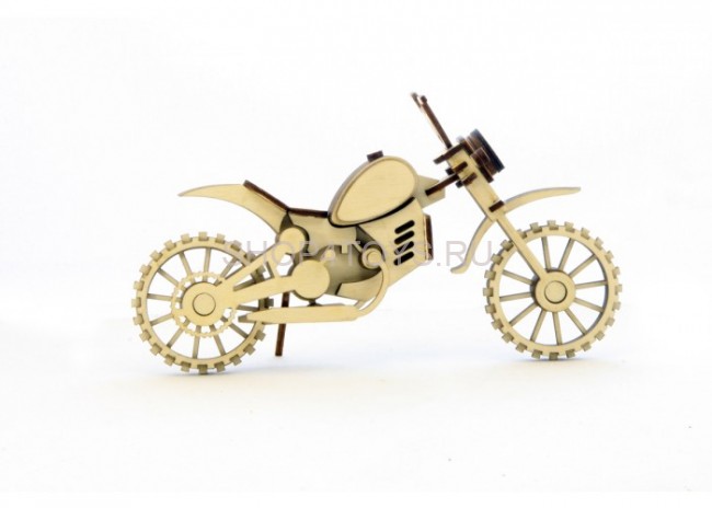 Конструктор 3D деревянный подвижный Lemmo Мотоцикл Кросс - МЦ-4 Конструктор 3D деревянный подвижный Lemmo Мотоцикл Кросс - МЦ-4