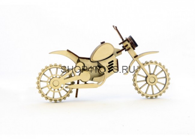 Конструктор 3D деревянный подвижный Lemmo Мотоцикл Кросс - МЦ-4 Конструктор 3D деревянный подвижный Lemmo Мотоцикл Кросс - МЦ-4