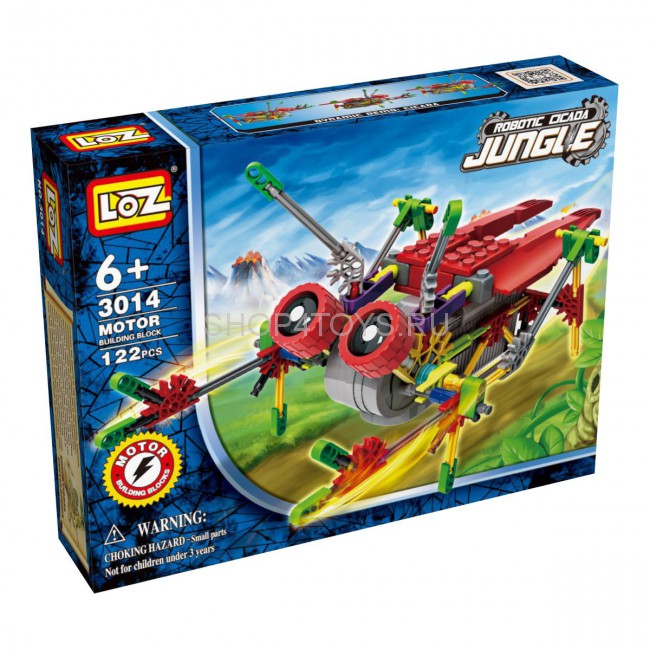 Конструктор на батарейках LOZ Робот-муха "Цикада" 122 детали - LOZ-3014