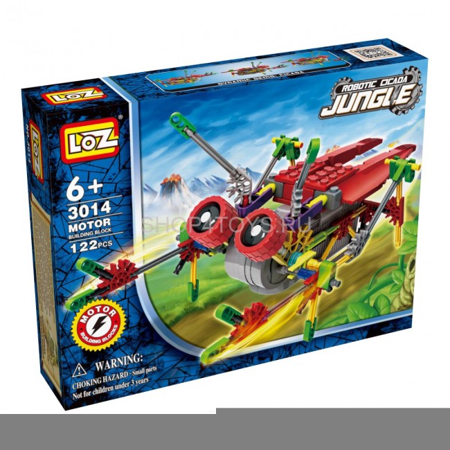 Конструктор на батарейках LOZ Робот-муха "Цикада" 122 детали - LOZ-3014
