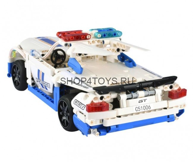 Конструктор Double E Cada Technics, полицейская машина, 430 деталей, пульт управления - C51006W