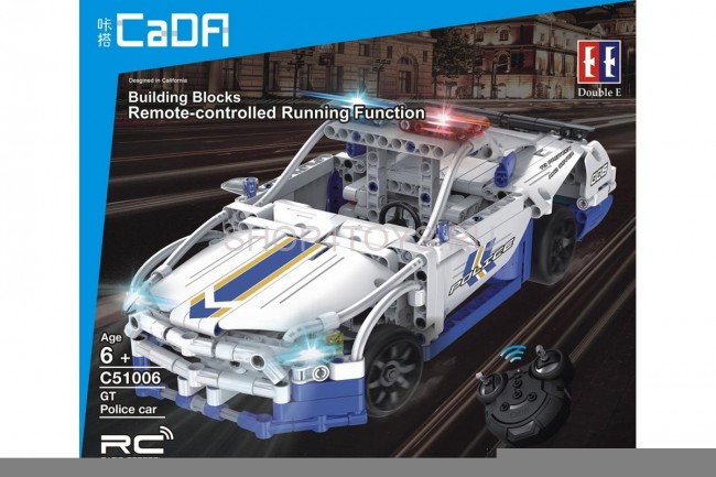 Конструктор Double E Cada Technics, полицейская машина, 430 деталей, пульт управления - C51006W