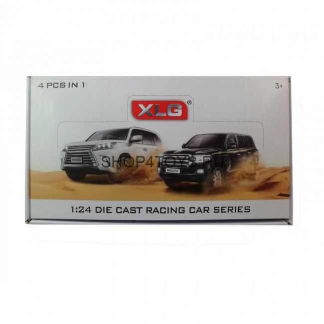 Металлическая модель Toyota Land Cruiser White 1:24 (свет, звук, инерция) - M923V Металлическая модель Toyota Land Cruiser White 1:24 (свет, звук, инерция) - M923V