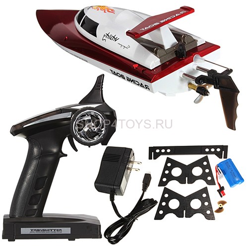 Радиоуправляемый катер Fei Lun FT007 2.4G - FT007-RED Радиоуправляемый катер Fei Lun FT007 2.4G - FT007-RED