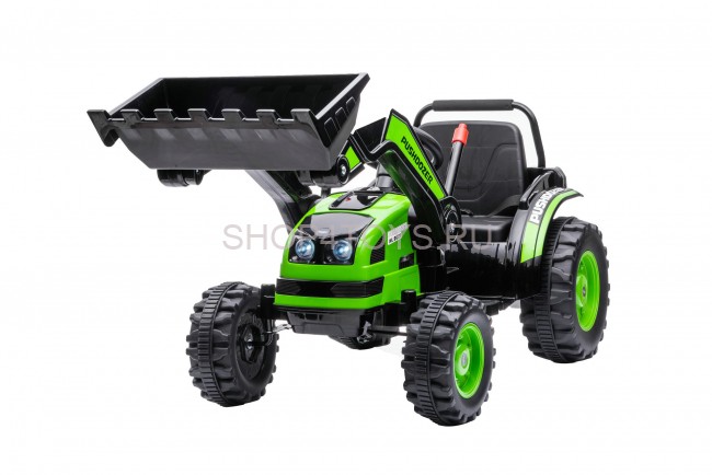 Детский электромобиль трактор с ковшом и пультом управления (зеленый, 2WD, EVA) - HL389-LUX-GREEN Детский электромобиль трактор с ковшом и пультом управления (зеленый, 2WD, EVA) - HL389-LUX-GREEN