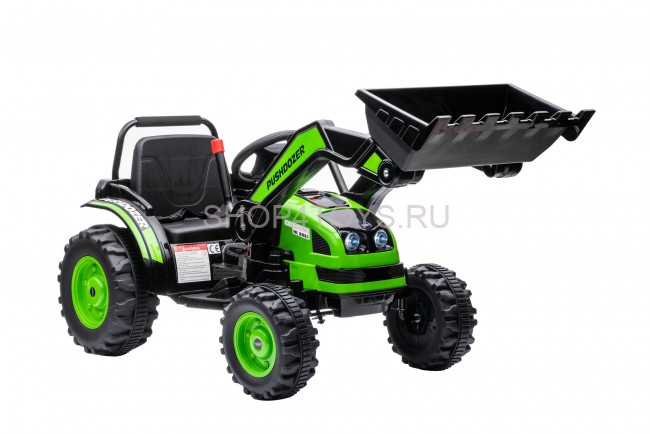 Детский электромобиль трактор с ковшом и пультом управления (зеленый, 2WD, EVA) - HL389-LUX-GREEN Детский электромобиль трактор с ковшом и пультом управления (зеленый, 2WD, EVA) - HL389-LUX-GREEN