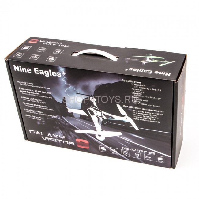 Радиоуправляемый квадрокоптер Nine Eagles Galaxy Visitor 8 Black&White 2.4G - NE201882 Радиоуправляемый квадрокоптер Nine Eagles Galaxy Visitor 8 Black&White 2.4G - NE201882