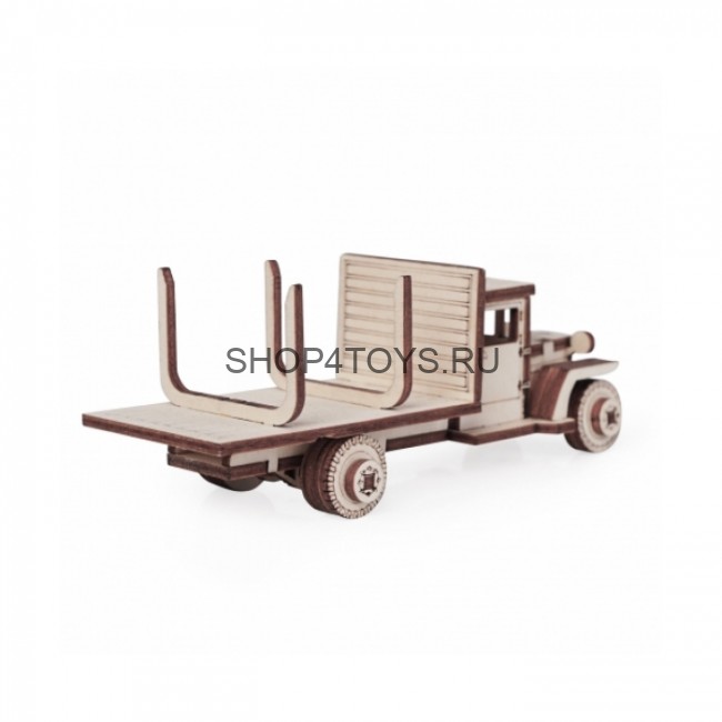 Конструктор 3D деревянный подвижный Lemmo Грузовик ЗИС 12 "Лесовоз" - 00-82