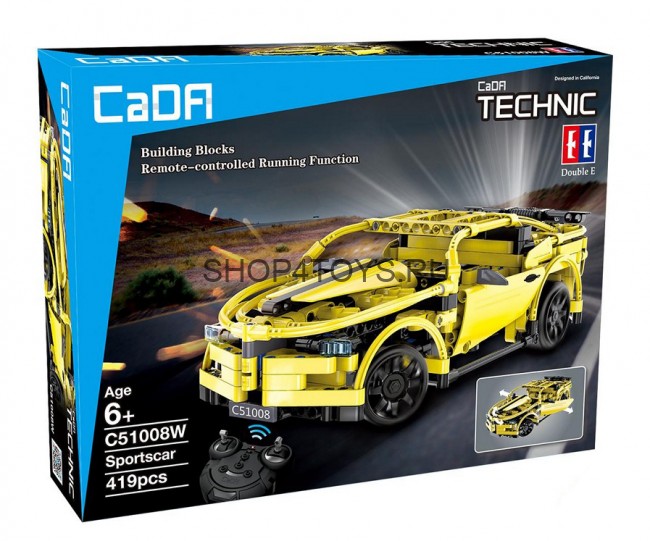 Конструктор Double E Cada Technics, спортивная машина, 419 деталей, пульт управления - C51008W Конструктор Double E Cada Technics, спортивная машина, 419 деталей, пульт управления - C51008W