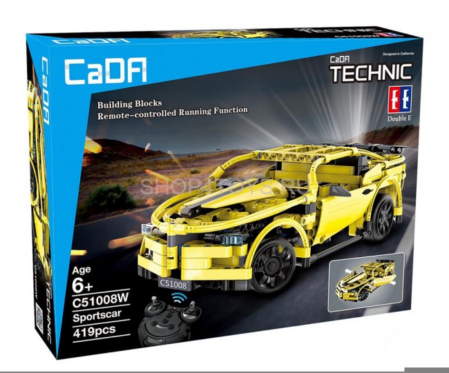 Конструктор Double E Cada Technics, спортивная машина, 419 деталей, пульт управления - C51008W Конструктор Double E Cada Technics, спортивная машина, 419 деталей, пульт управления - C51008W