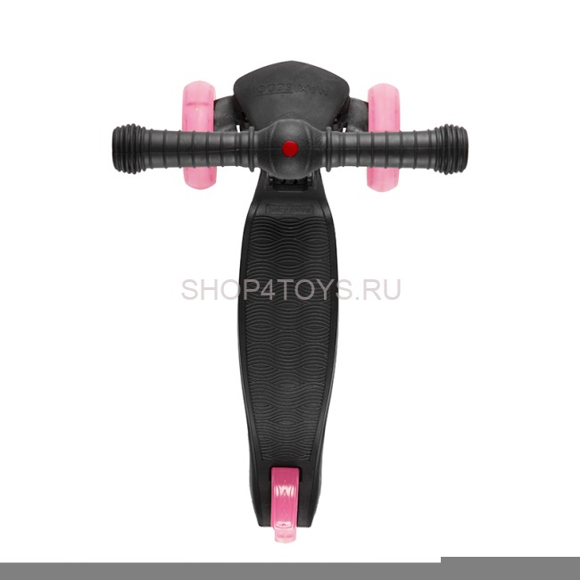Самокат Трехколесный Складной, со Светящимися Колесами, Черный с Розовым - MSC-B072001D Самокат Трехколесный Складной, со Светящимися Колесами, Черный с Розовым - MSC-B072001D