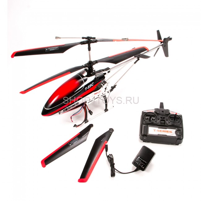 Радиоуправляемый вертолет MJX T55 (красный) c FPV камерой 2.4G - T55FPV-R Радиоуправляемый вертолет MJX T55 (красный) c FPV камерой 2.4G - T55FPV-R