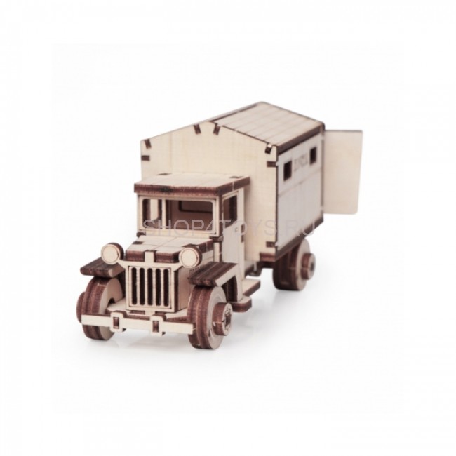 Конструктор 3D деревянный подвижный Lemmo Грузовик ЗИС 5 "Почта" - 00-85