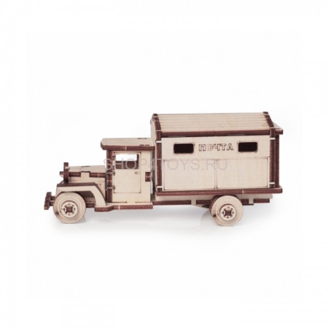Конструктор 3D деревянный подвижный Lemmo Грузовик ЗИС 5 "Почта" - 00-85