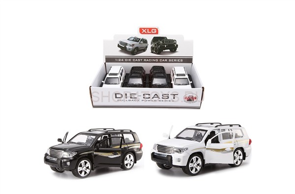 Металлическая модель Toyota Prado White (свет, звук, инерция) - M923J Металлическая модель Toyota Prado White (свет, звук, инерция) - M923J