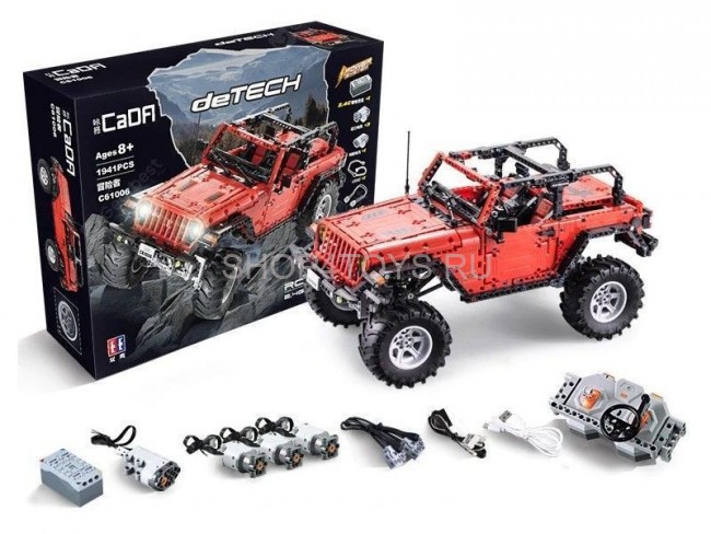 Радиоуправляемый конструктор CADA deTech Jeep Wrangler (1941 деталь) - C61006W Радиоуправляемый конструктор CADA deTech Jeep Wrangler (1941 деталь) - C61006W