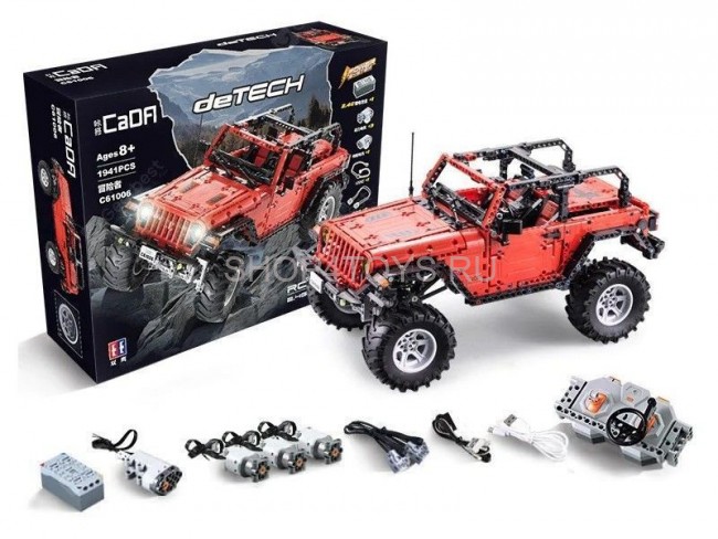 Радиоуправляемый конструктор CADA deTech Jeep Wrangler (1941 деталь) - C61006W Радиоуправляемый конструктор CADA deTech Jeep Wrangler (1941 деталь) - C61006W