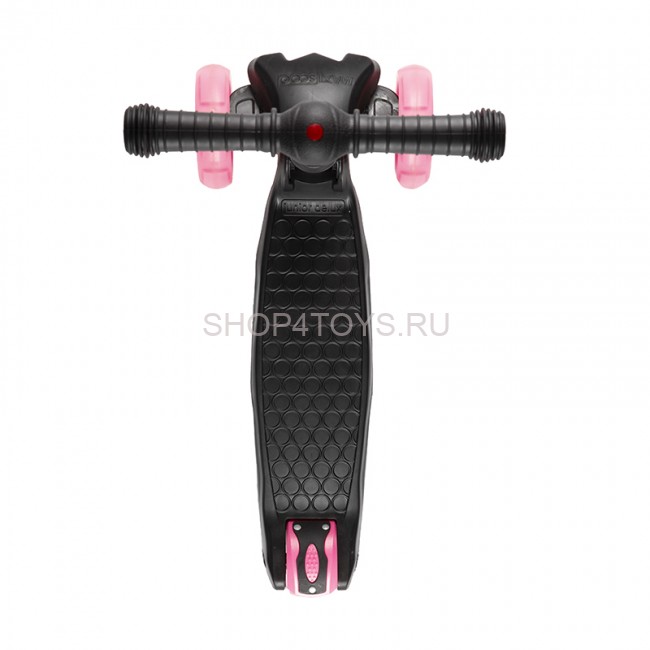 Самокат Трехколесный Складной, со Светящимися Колесами, Черный с Розовым - MSC-J072001D Самокат Трехколесный Складной, со Светящимися Колесами, Черный с Розовым - MSC-J072001D
