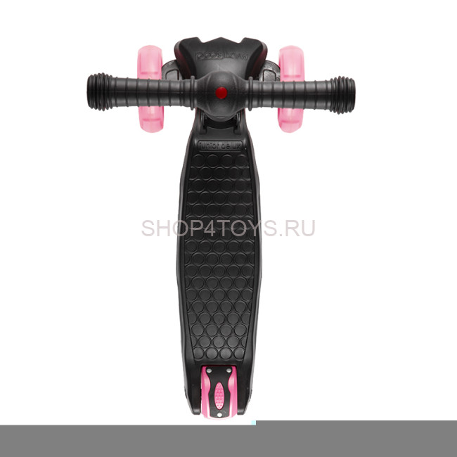 Самокат Трехколесный Складной, со Светящимися Колесами, Черный с Розовым - MSC-J072001D Самокат Трехколесный Складной, со Светящимися Колесами, Черный с Розовым - MSC-J072001D