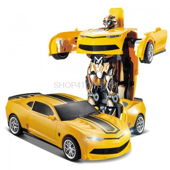 Радиоуправляемый робот трансформер JiaQi Chevrolet Camaro - TT671 Радиоуправляемая машинка и робот одновременно, оснащенные звуковыми и световыми эффектами. Робот - автобот Бамблби (Шершень) из известного фильма трансформеры