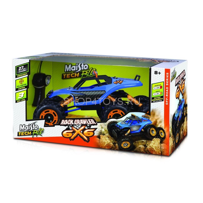 Радиоуправляемый краулер Maisto Rock Crawler 6x6 Blue 1:10 RTR 2.4G - 81158 Радиоуправляемый краулер Maisto Rock Crawler 6x6 Blue 1:10 RTR 2.4G - 81158