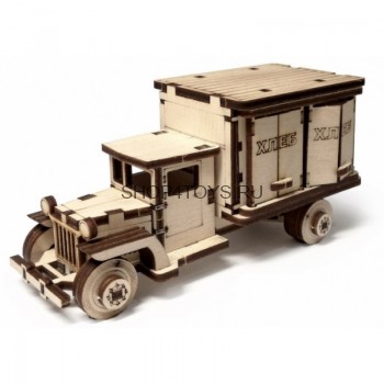 Конструктор 3D деревянный подвижный Lemmo Грузовик ЗИС 5 &quot;Фургон&quot; - 00-86 Конструктор 3D деревянный подвижный Lemmo Грузовик ЗИС 5 "Фургон" - 00-86