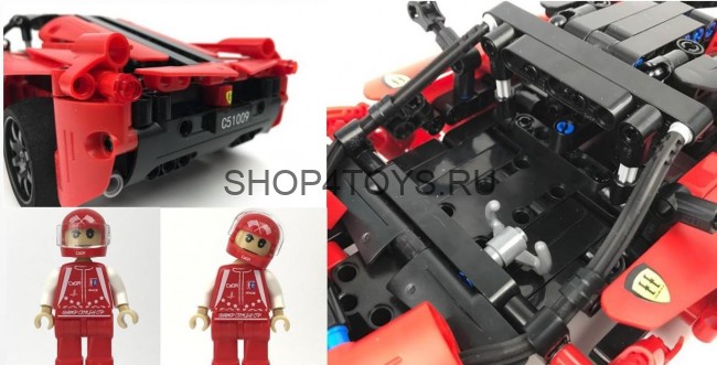 Конструктор Double E Cada Technics, спорткар, 380 деталей, пульт управления - C51009W Конструктор Double E Cada Technics, спорткар, 380 деталей, пульт управления - C51009W