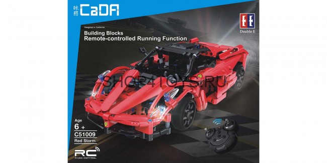 Конструктор Double E Cada Technics, спорткар, 380 деталей, пульт управления - C51009W Конструктор Double E Cada Technics, спорткар, 380 деталей, пульт управления - C51009W