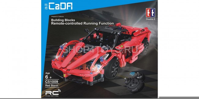 Конструктор Double E Cada Technics, спорткар, 380 деталей, пульт управления - C51009W Конструктор Double E Cada Technics, спорткар, 380 деталей, пульт управления - C51009W