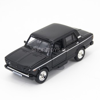 Металлическая модель Лада 2106 Black (свет, звук, инерция) 1:32 - 82106D-12 Металлическая модель Лада 2106 Black (свет, звук, инерция) 1:32 - 82106D-12