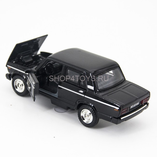 Металлическая модель Лада 2106 Black (свет, звук, инерция) 1:32 - 82106D-12 Металлическая модель Лада 2106 Black (свет, звук, инерция) 1:32 - 82106D-12
