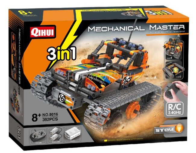 Радиоуправляемый конструктор QiHui "Stunt Car 3in1" (392 детали) - QH8016 Радиоуправляемый конструктор QiHui "Stunt Car 3in1" (392 детали) - QH8016