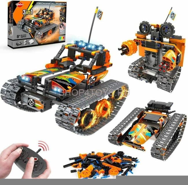 Радиоуправляемый конструктор QiHui "Stunt Car 3in1" (392 детали) - QH8016 Радиоуправляемый конструктор QiHui "Stunt Car 3in1" (392 детали) - QH8016