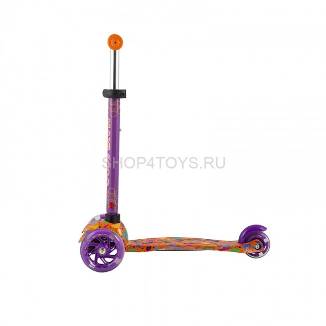 Самокат Трехколесный, со Светящимися Колесами, Кошки - MSC-B082009