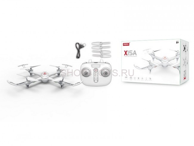 Радиоуправляемый квадрокоптер Syma X15A White RTF 2.4G - SYMA-X15A-WHITE Радиоуправляемый квадрокоптер Syma X15A White RTF 2.4G - SYMA-X15A-WHITE
