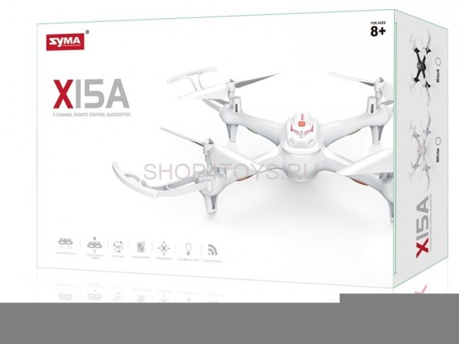 Радиоуправляемый квадрокоптер Syma X15A White RTF 2.4G - SYMA-X15A-WHITE Радиоуправляемый квадрокоптер Syma X15A White RTF 2.4G - SYMA-X15A-WHITE