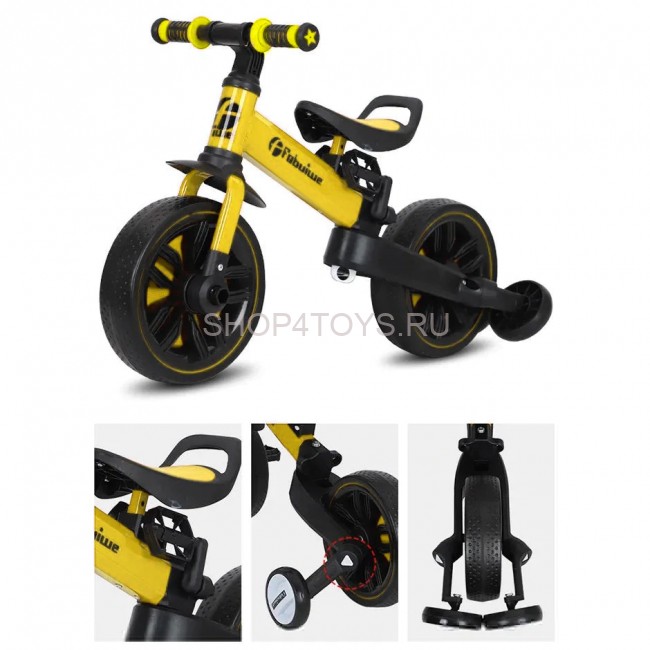 Детский велосипед-беговел 3 в 1 Fobuiwe 110 - FB-110-YELLOW Детский велосипед-беговел 3 в 1 Fobuiwe 110 - FB-110-YELLOW