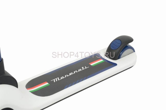 Трехколесный беговел-самокат Maserati с сиденьем - CLB-0140-WHITE