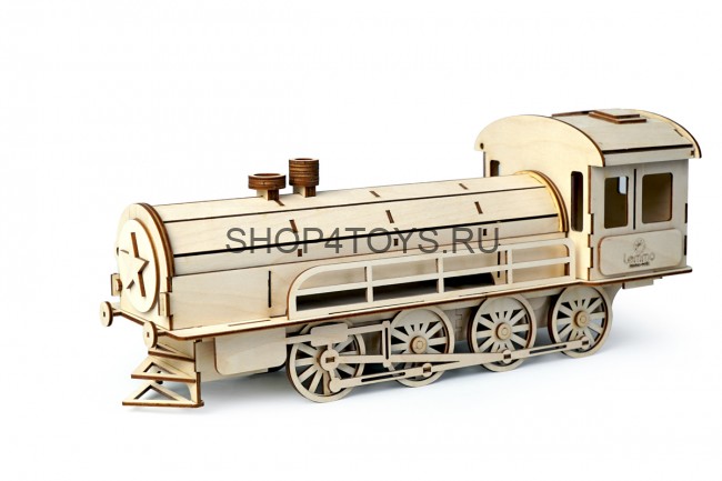 Конструктор 3D деревянный подвижный Lemmo Пенал-Паровоз - 00-23 Конструктор 3D деревянный подвижный Lemmo Пенал-Паровоз - 00-23