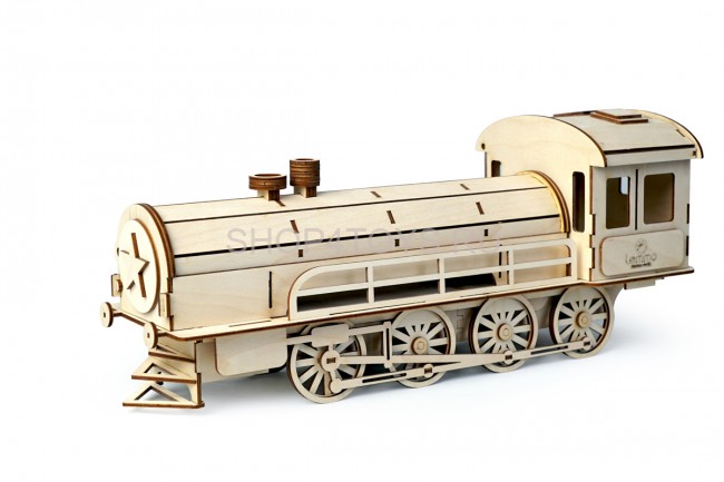 Конструктор 3D деревянный подвижный Lemmo Пенал-Паровоз - 00-23 Конструктор 3D деревянный подвижный Lemmo Пенал-Паровоз - 00-23